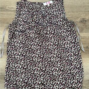 Black and White Blouse with All-Over Print